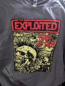Exploited OFFICIAL - Punks Not Dead -Grey - 2XL - Picture 1 of 1