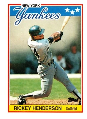 1988 Topps United Kingdom Minis - #31 Rickey Henderson A5 - Image 1 of 2
