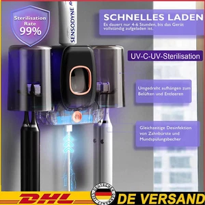 UV-Licht Sterilisator Zahnbürstenhalter Reiniger+Automatischer Zahnpastaspender· - Bild 1 von 13