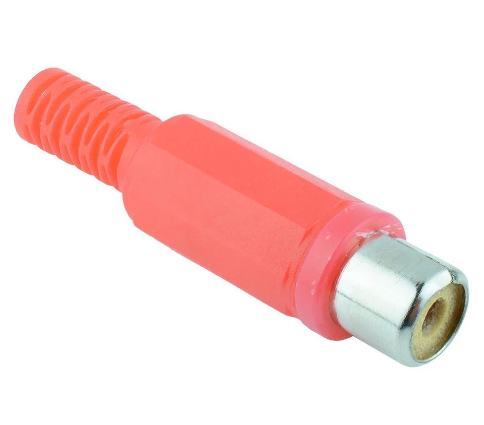 10 x Red RCA Phono Socket Connector - Image 1 of 1