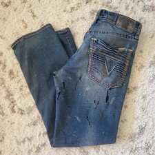 Buckle Salvage Mayhem Straight Regular Fit Distressed Jeans Men's Size 33R 33×31
