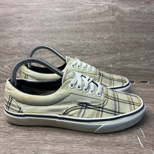 Vans Era Plaid Skate Sneakers Beige Uomo 7 Donna 8 5 Slip On Scarpe Casual