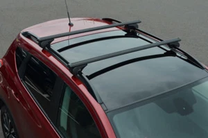 Black Cross Bars For Roof Rails To Fit Chevrolet Cruze (2008-16) 100KG Lockable - Picture 1 of 5