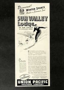 1937 Union Pacific Sun Valley Advertisement Union Pacific Railroad Vtg Print AD - Bild 1 von 2