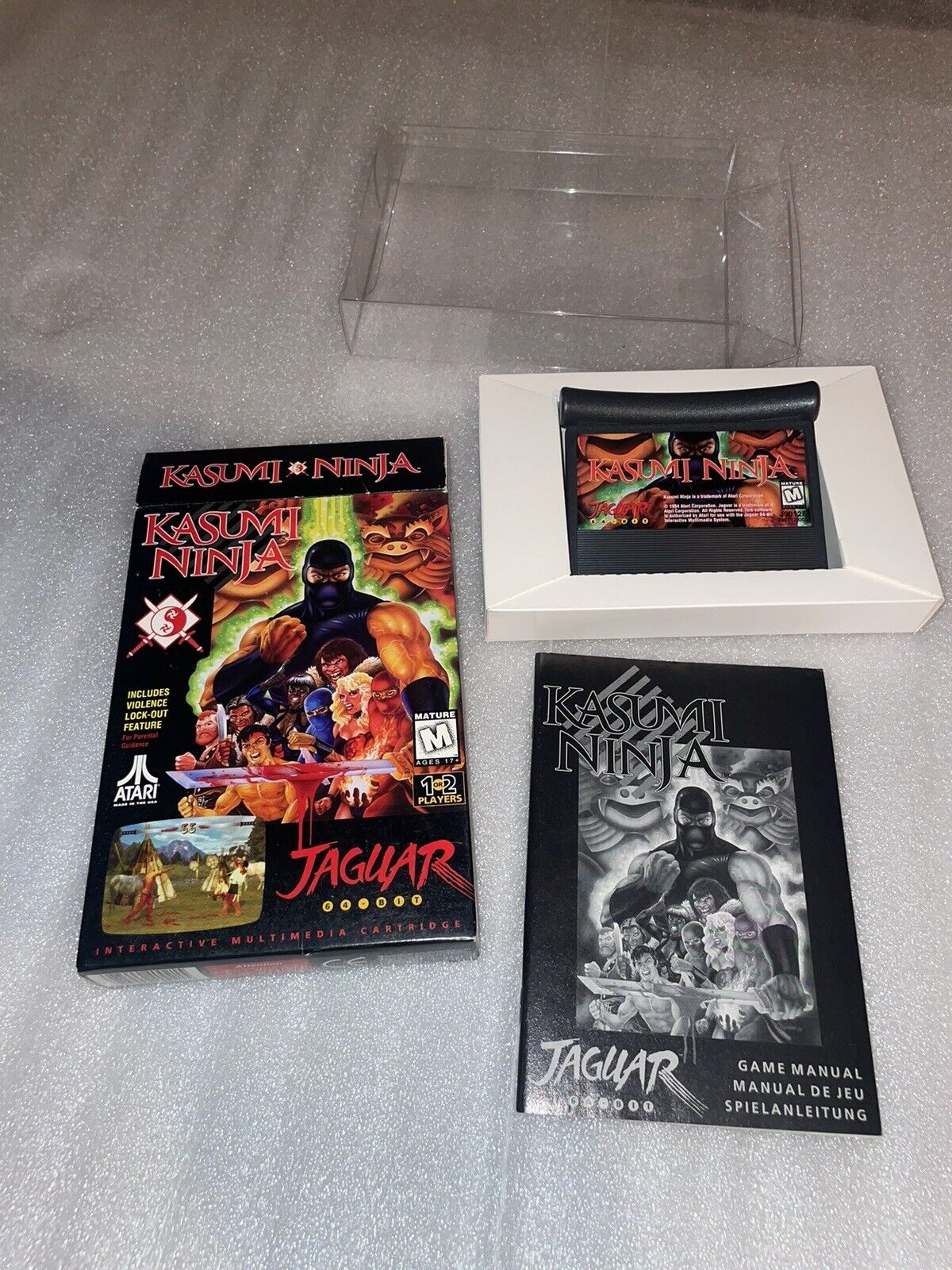 Kasumi Ninja Atari Jaguar Complete in box CIB---- 10X better than Mortal Kombat!