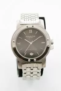 Kenneth Cole Reloj Hombres Acero Inoxidable Agua Reposo 50m Batería Fecha Gris - Imagen 1 de 3