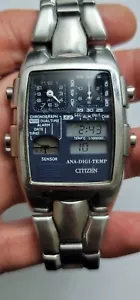 Citizen 8989 LCD Vintage DIGI ANA TEMP Rare Men's Vintage Watch - Picture 1 of 11