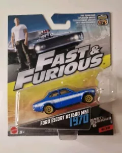 Rarissimo modello pressofuso Ford Escort Mk1 RS1600 1970 Fast & Furious di Mattel - Foto 1 di 2