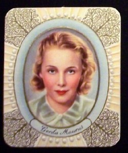 #45 Gerda Maurus 1934 Garbaty Film Star Series 1 Embossed Cigarette Card