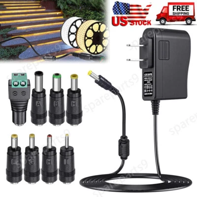 12V 2A Power Supply Regulated DC Power Adapter with 8 Tips, Charger Transformer - Image 1 of 4