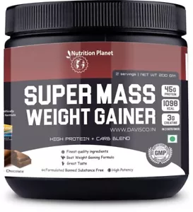 Nutrition Planet Super Mass Weight Gainer Powder with Vitamins & Minerals 200Gm - Picture 1 of 3