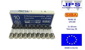 SIBA 70 001 35 179120 5x20 mm 250 V TypT Zeitverzögerung Glassicherung Pick Bewertung x5/x10 - Bild 1 von 25