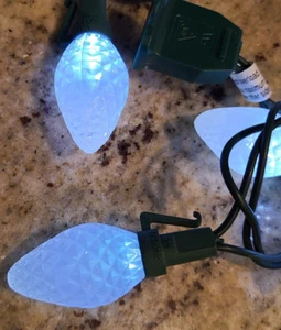 50 Pine Cone Christmas Tree Lights 25 each String Strand White Big Bulb - Picture 1 of 11