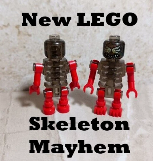 Nuevo LEGO Negro Esqueleto Rojo Brazos Piernas Ojos Eléctricos Antiguo Trans Negro Ribcage Foto 1 de 1