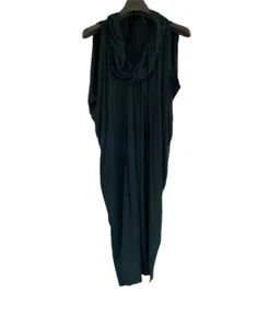 Poleci draped knee length sleeveless dress dark green sz XS - Picture 1 of 6