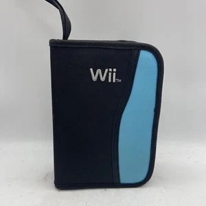 Official Nintendo Wii Controller And Video Game Travel Case Bag Pouch Zip Blue - Picture 1 of 5