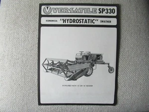 Versatile SP330 hydrostatic swather specification sheet brochure  - Bild 1 von 2