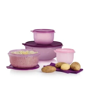 Tupperware Rührschüsseln / Fix n Mix 4-tlg. Set - Lila/Rosa - Neu in Verpackung - Bild 1 von 1