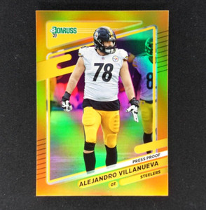 ALEJANDRO VALLANUEVA SP Gold 2021 Donruss Press Proof Gold 24 Steelers