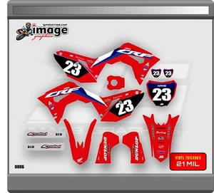 CRF250R 2018-2021 KIT DE GRÁFICOS CON IDENTIFICACIÓN PERSONAL - Imagen 1 de 4