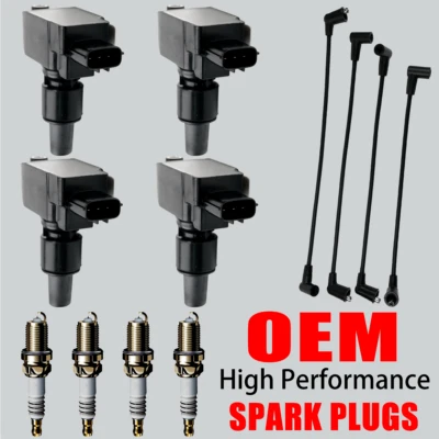 4 bobinas de encendido OEM y bujías y cables de iridio para Mazda RX-8 1,3 L R2 UF501 Foto 1 de 4