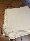 Ralph Lauren Large Knitted Blanket Throw Bedcover Soft Cream Acrylic 90 X 90 In