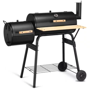 Costway Outdoor BBQ Grill Charcoal Barbecue Pit Patio Backyard Meat Cooker - Picture 1 of 11
