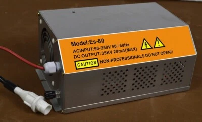 New 80W CO2 Laser Power Supply 110V for CO2 Laser Engraver AC 90-250V - Image 1 of 3