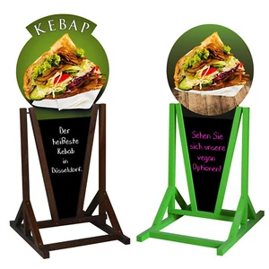 Kundenstopper Werbetrager Werbeaufsteller KEBAB KEBAP aus Holz Kreidetafel - Bild 1 von 15