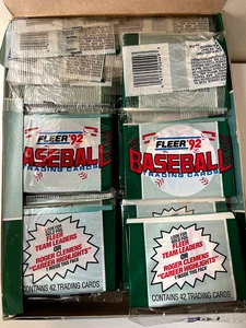 1992 Fleer Baseball Rack Pack Box Clemens Career Highlights 24 Ct. OPEN BOX NEW - Picture 1 of 3