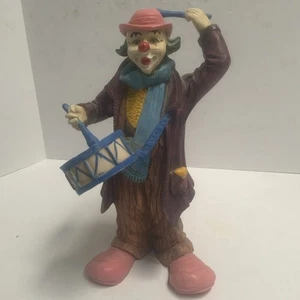 Goebel Figurine Happy Clowns - Clown Playing Drum - Vintage Signature 1989 - Picture 1 of 12