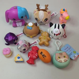 Lot of 13 Squeezable Stress Relievers Squishy Toys, Smooshy Mushy, Squeezamals - Picture 1 of 12