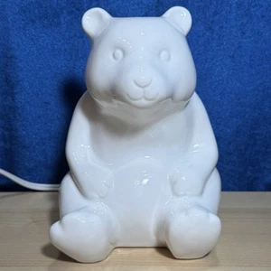 Target White Ceramic Smiling Little Polar Bear Soft Nightlight Corded Lamp - Picture 1 of 10