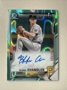 Bubba Chandler 2021 1st Bowman Draft cromo agua lava ref CDA-BC automático 34/199 - Imagen 1 de 10