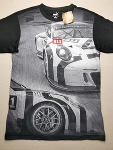 Puma x Porsche 911 Turbo Herren T-Shirt Größe XS Baumwolle (NEU) schwarz bedruckt Grafik - Bild 1 von 23