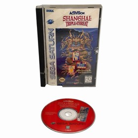 Shanghai: Triple Threat (Sega Saturn, 1996) Disc And Case Tested