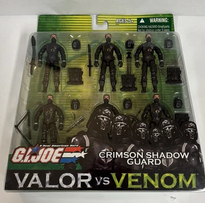 Crimson Shadow Guard Valor vs Venom 6 Pack 2004 G.I. JOE COBRA 25th MOSC NEW - Image 1 of 4