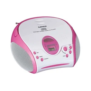 Lenco, Boombox CD/FM modelo SCD-24 Kids con pantalla LCD y antena telescópica - Zdjęcie 1 z 5