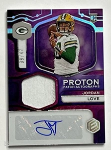 Panini Elements Jordan Love RPA Rookie Proton Patch 2020 automático/47 RC Packers - Imagen 1 de 2
