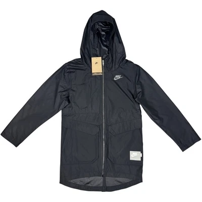 Chaqueta cortavientos utilitaria Nike Sportswear para niños DJ5575-010 negra talla grande NUEVA Foto 1 de 4
