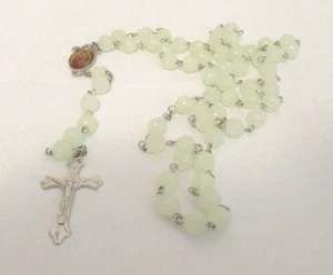 OUR LADY OF GUADALUPE WHITE ROSARY - 20.5" - Picture 1 of 3