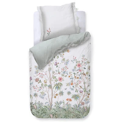 Biancheria da letto alberi fiori pip studio il paradiso bianco percalle arbusti uccellini - Immagine 1 di 4