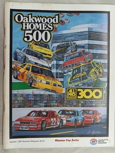 1987 Oakwood Homes 500 NASCAR Souvenir Programm Charlotte Speedway mit Stub & LINUP - Bild 1 von 2