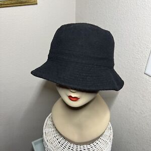 Eddie Bauer Black Wool Blend Knit Bucket Hat Unisex Women’s One Size