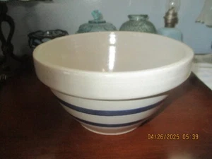 Robinson Ransbottom pottery 2 Qt 8" mixing bowl Blue Stripe - Picture 1 of 7