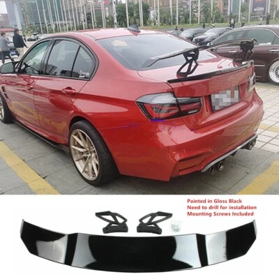 UNIVERSAL FITS 12-18 BMW M3 F30 328i 330i 335i SEDAN TRUNK GT STYLE SPOILER WING - Image 1 of 4