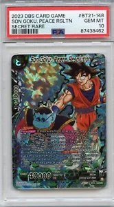 2023 Dragon Ball S SON GOKU PEACE RESOLUTION WILD RESURGENCE #148 PSA 10 - Picture 1 of 2