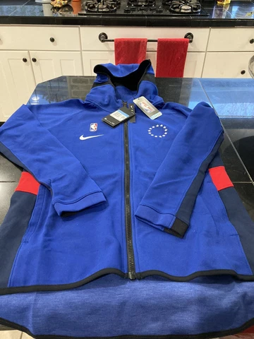 WOMENS Nike Dri-FIT Showtime Philadelphia 76ers SIXERS NBA Hoodie JACKET M NWT Cover