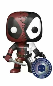 FUNKO POP DEADPOOL / VENOM METALLIC PIAB EXCLUSIVE (MARVEL) #237 + POP PROTECTOR - Picture 1 of 4
