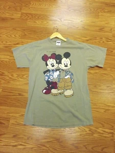 Vintage Early 90s Mickey And Minnie Double Sided Tshirt Size Large - Picture 1 of 3